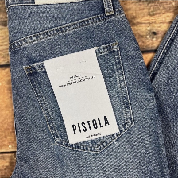 Revolve Pistola Presley High Rise Relaxed Roller Jeans Size 26 Los Feliz NWT - - Picture 10 of 12